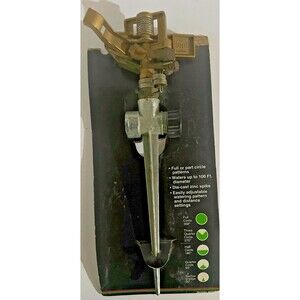 Melnor Full Circle or Partial Patterns Sprinkler, 100 ft, Metal NEW